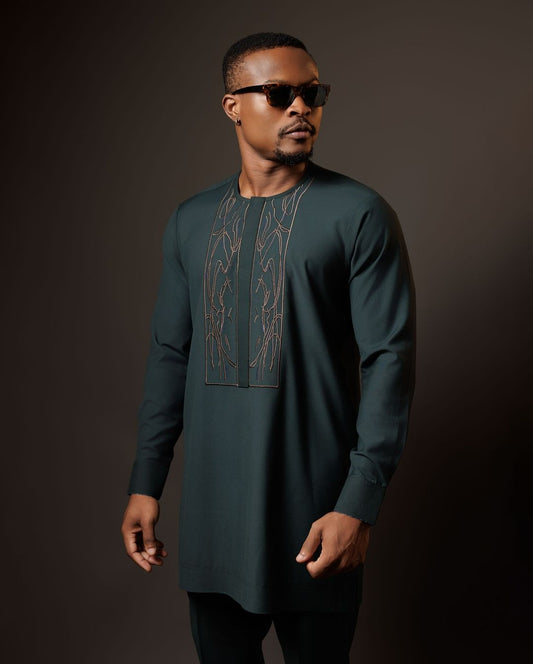 Dark green kaftan